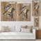 Designart - Colored Geometric Abstract Compositions IV - Modern Print on Natural Pine Wood